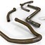 iron pipes set elbow 3d 3ds