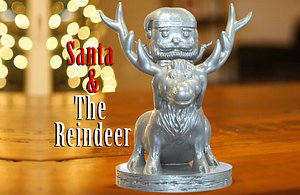 3D santa reindeer