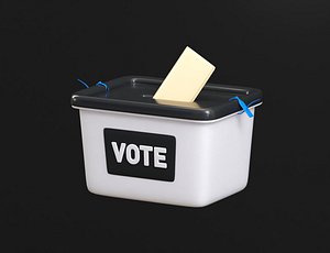 Ballot Box with Paper model