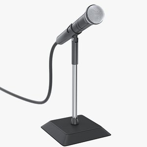 Microphone and Table Stand 3D model