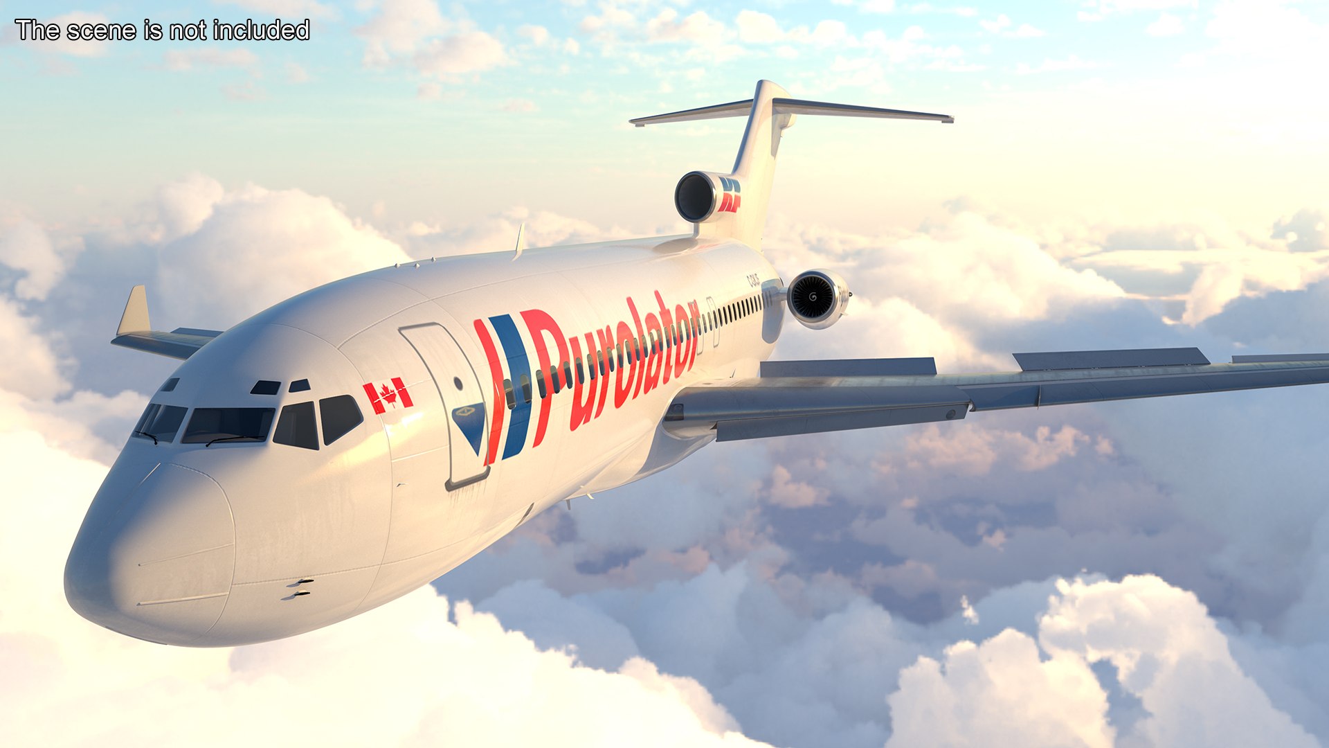 Boeing 727-100 Purolator Rigged 3D - TurboSquid 2342664
