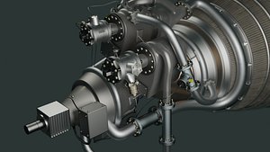 rocket engine rl10a 3D model