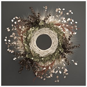 3D Wall wreath of dried flowers 220