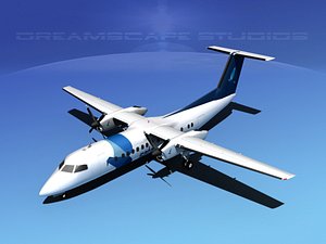 3d dhc-8 q300 model