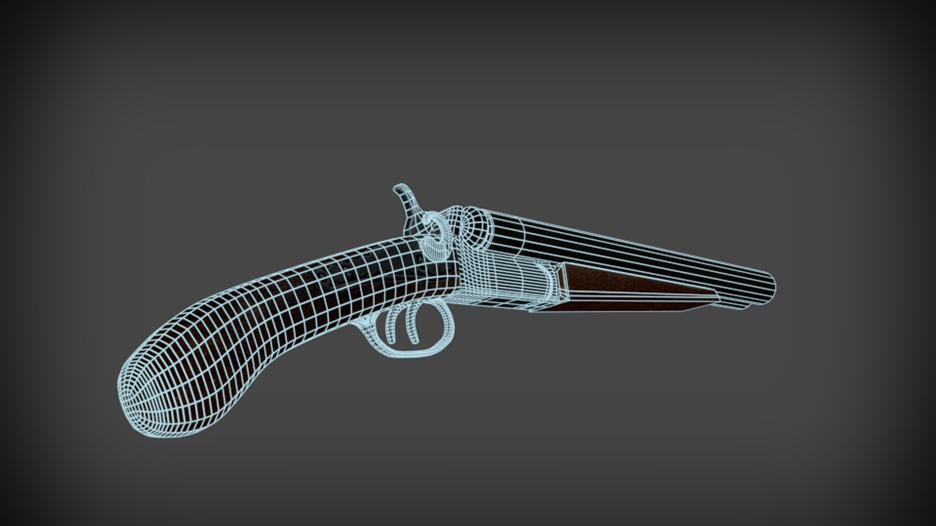 3d Vintage Sawed Off Shotgun Model Turbosquid 1292352