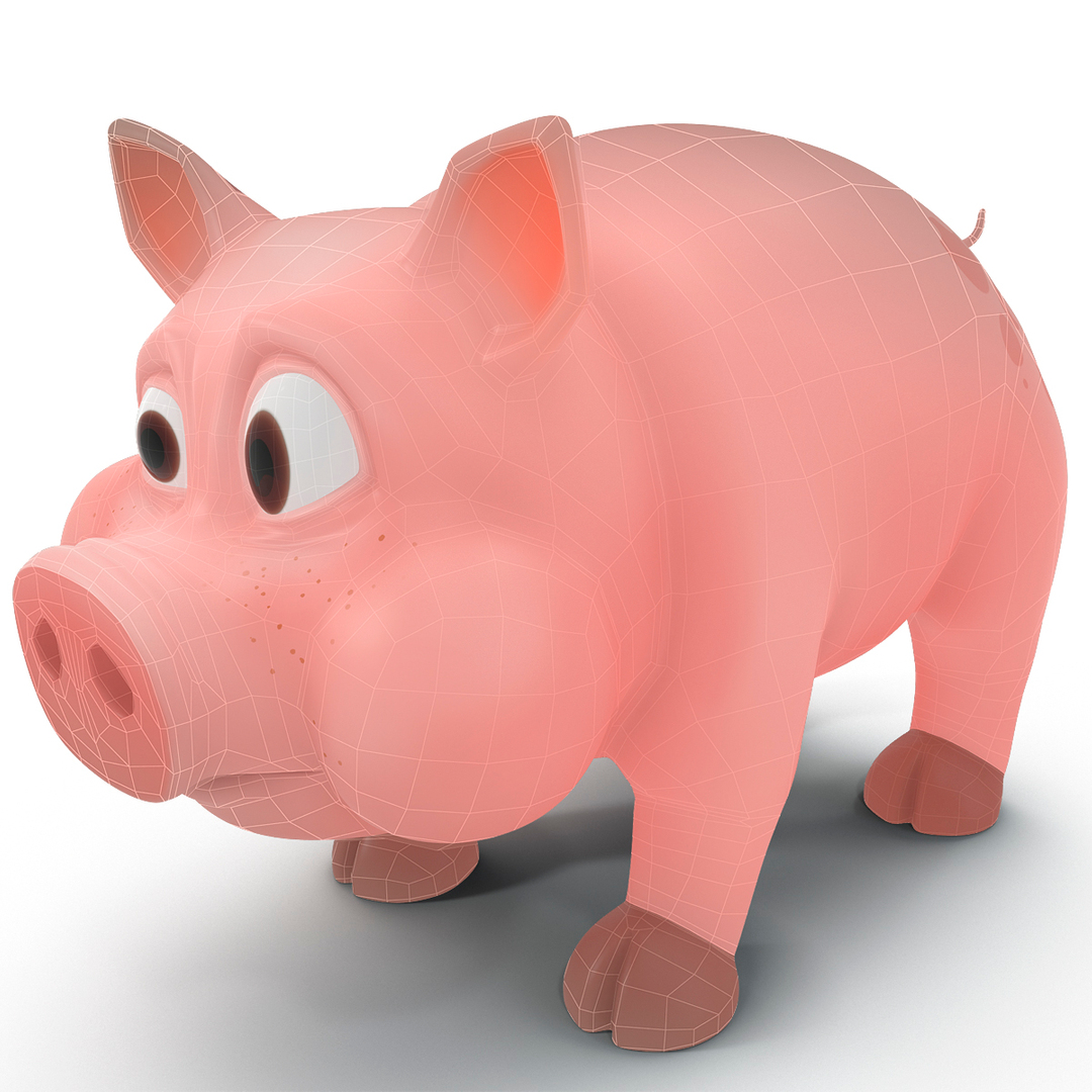 cartoon pig c4d