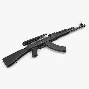 AK 47 Assembled Black Plastic