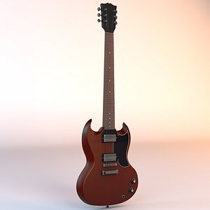 3d electric guitar model
