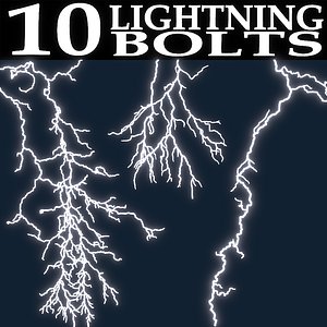 3D lightning bolts