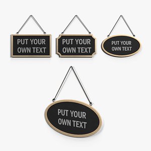 Display Sign – Deluxe Wooden Wall Message Trio