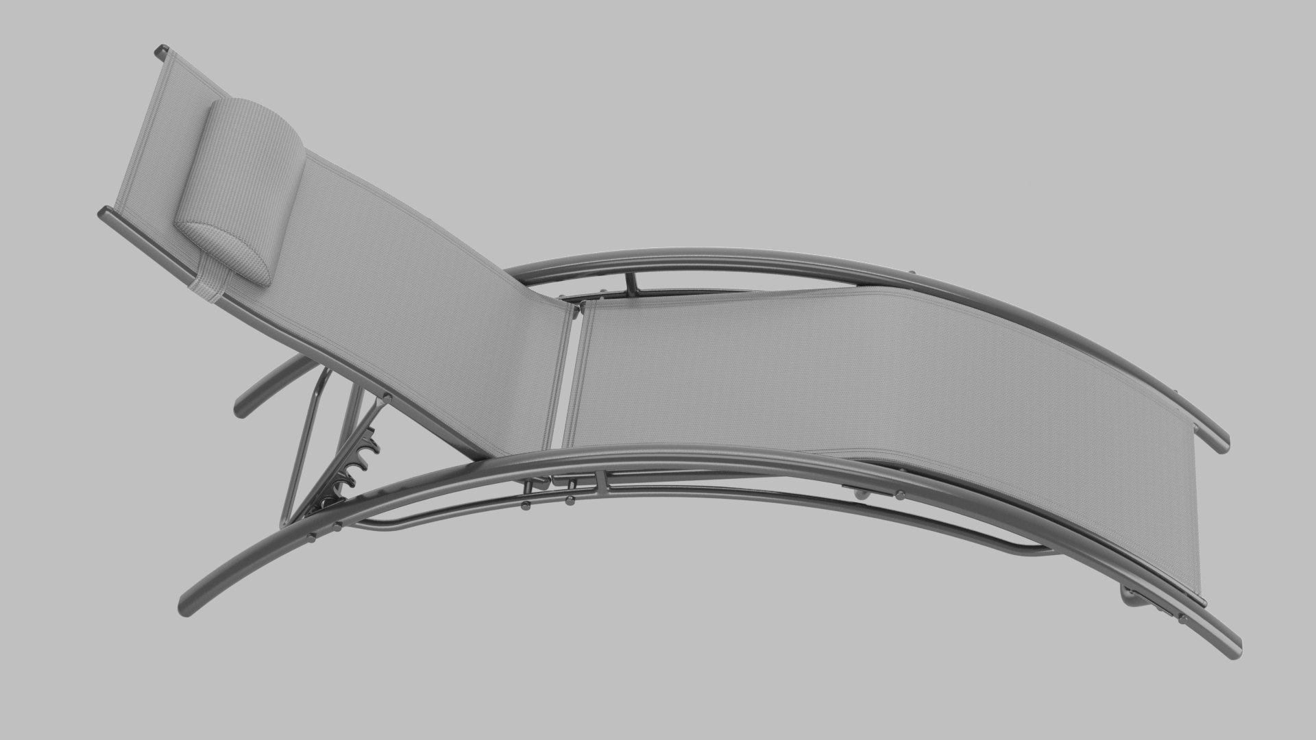 2Piece Aluminum Chaise Lounge Outdoor Lounge Chair model TurboSquid