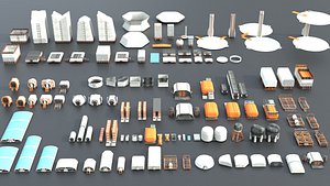 Sci-Fi Industrial Kitbash Mega Pack 122 Modular Assets