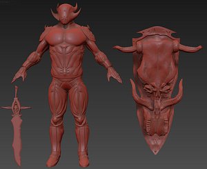 warrior 3d model