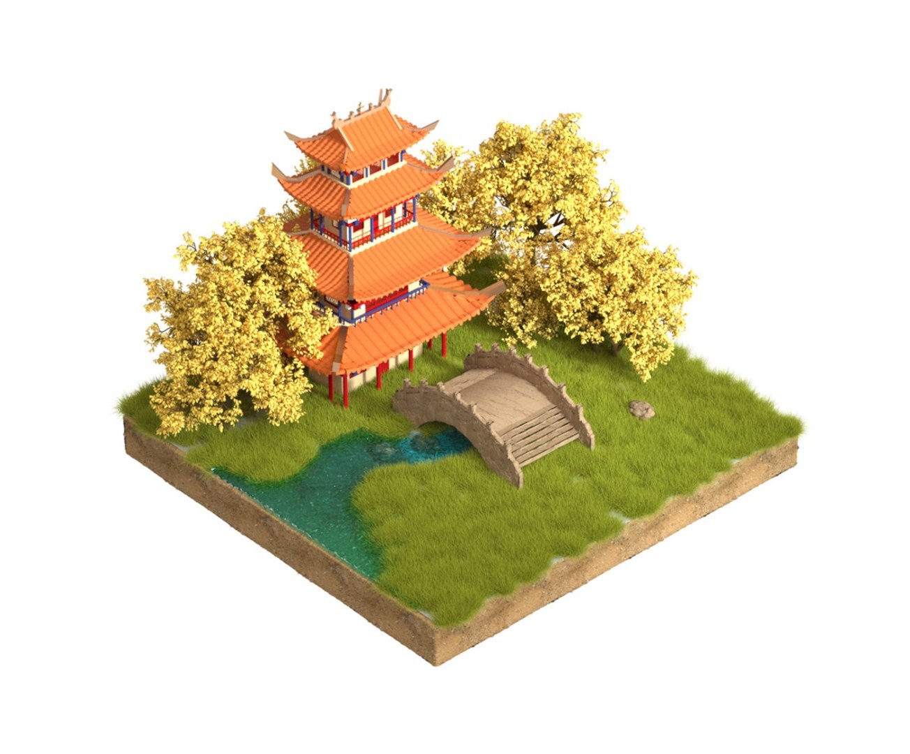 3D Model C4D 3D Stereoscopic Scene - TurboSquid 2104677