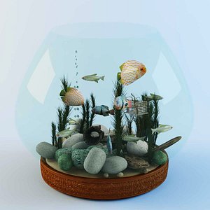 3ds max fish aquarium