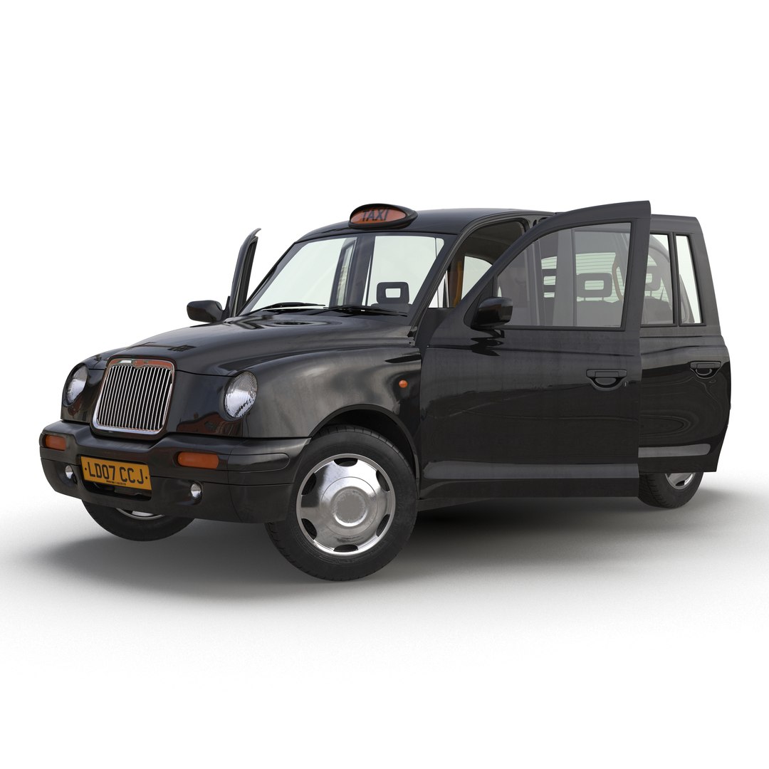 London Cab TX1 Rigged 3D model preview