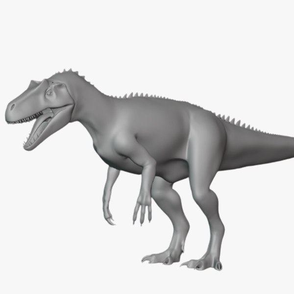 Saurophaganax Basemesh Low Poly 3D model