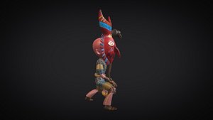 Thai ghost Ta Khon Low-poly character design