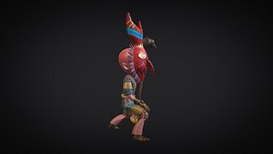 Thai ghost Ta Khon Low-poly character design