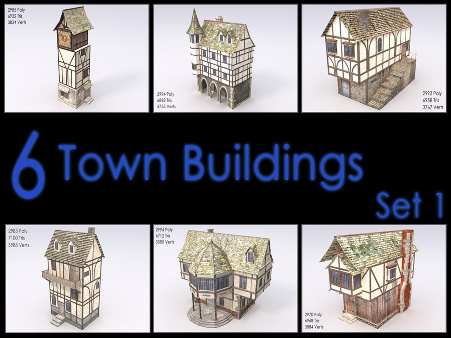 Medieval Town Building Games 3d Model