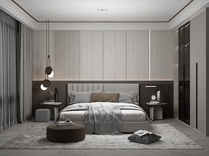 3D Modern Style Bedroom - 553 model
