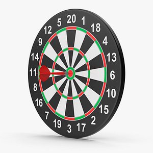 Dartboard And Red Dart