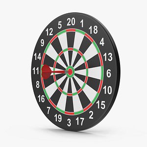 3D Dartboard With Dart