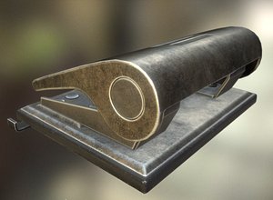 Hole Punch Brass Version Rigged And Animated