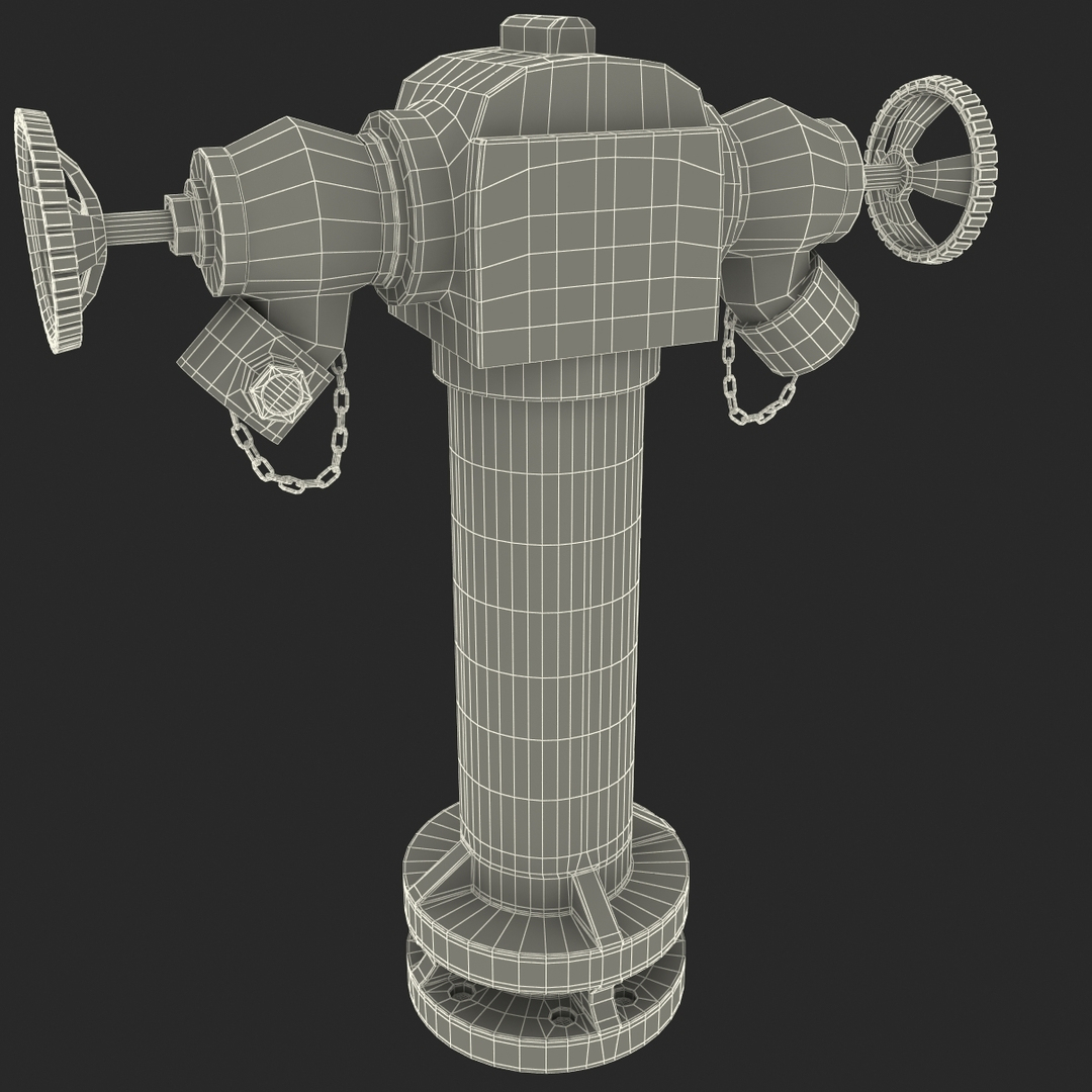 Hydrant 2 Port 3d Obj