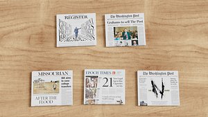 3D newspaper news paper