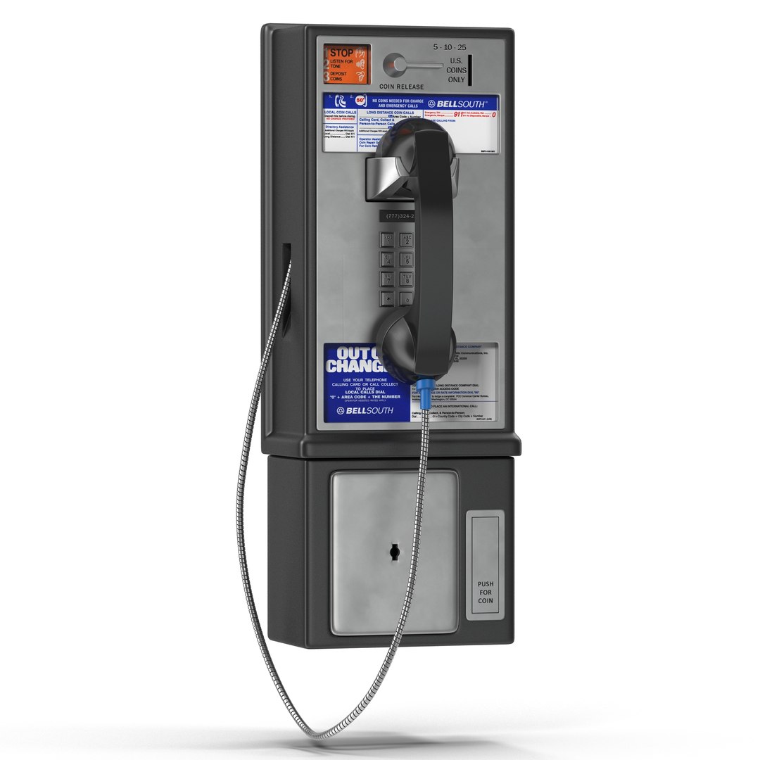Pay Phone 3 3D model preview