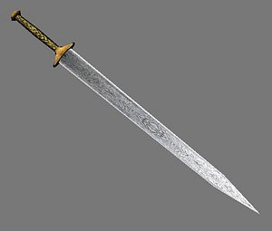 warrior sword 3d model