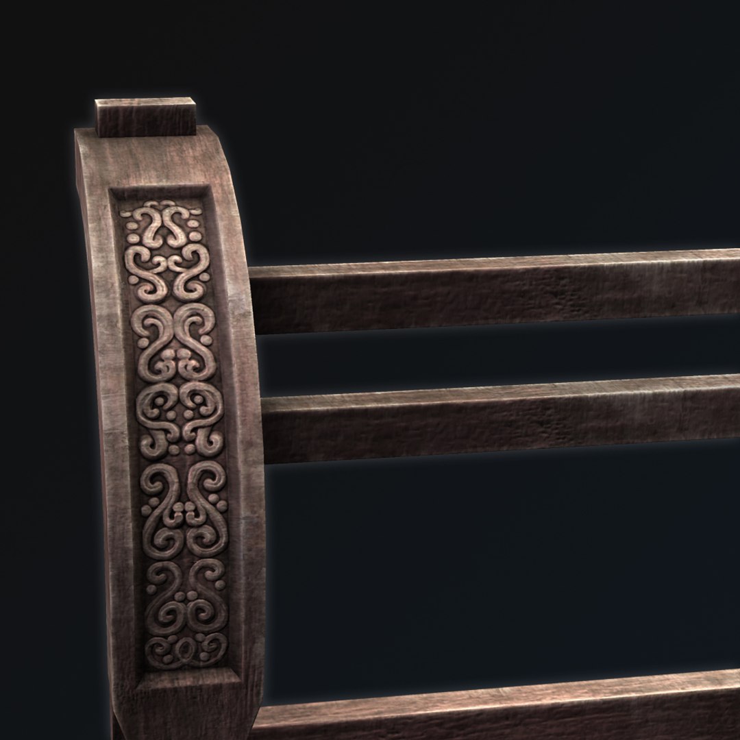 3d medieval weapon rack model
