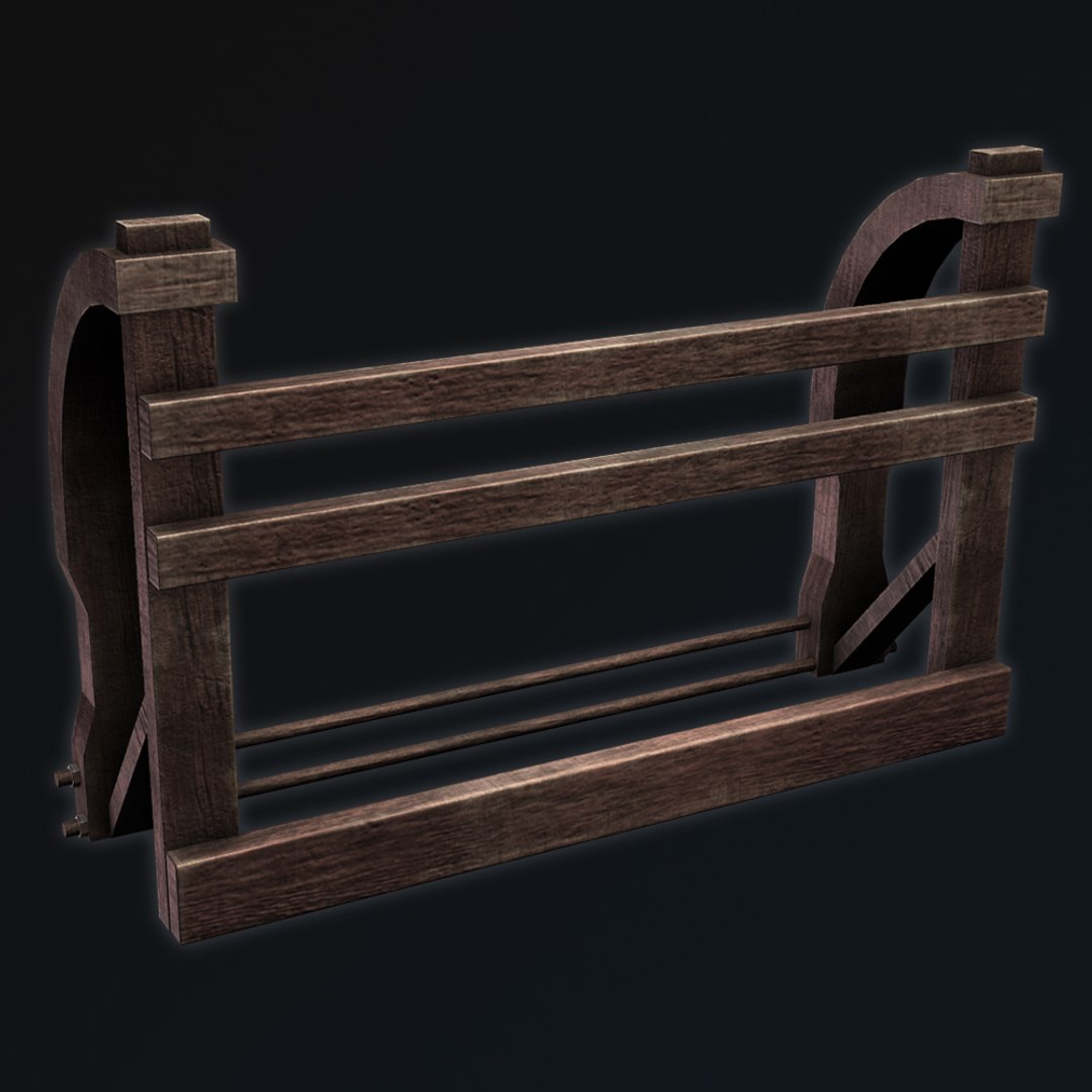 3d medieval weapon rack model