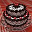 Torta con cioccolato e ciliegie