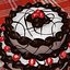 Torta con cioccolato e ciliegie