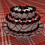 Torta con cioccolato e ciliegie
