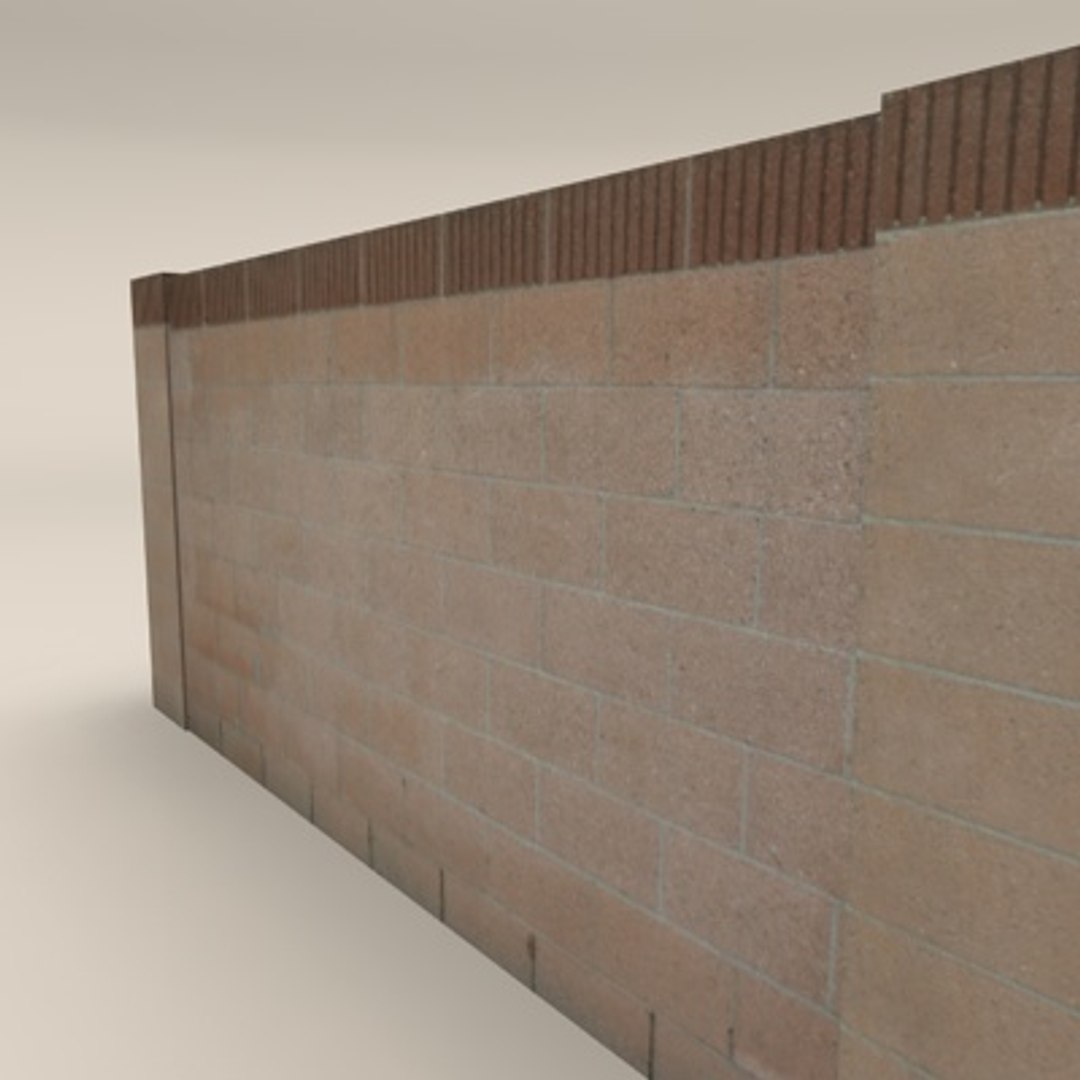 3dsmax Cinder Block Wall