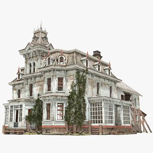 old abandoned house victorian 3D