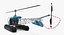 Bell 47 On Floats Polizei manipuliert 3D-Modell