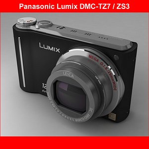 3d panasonic dmc-tz7 model