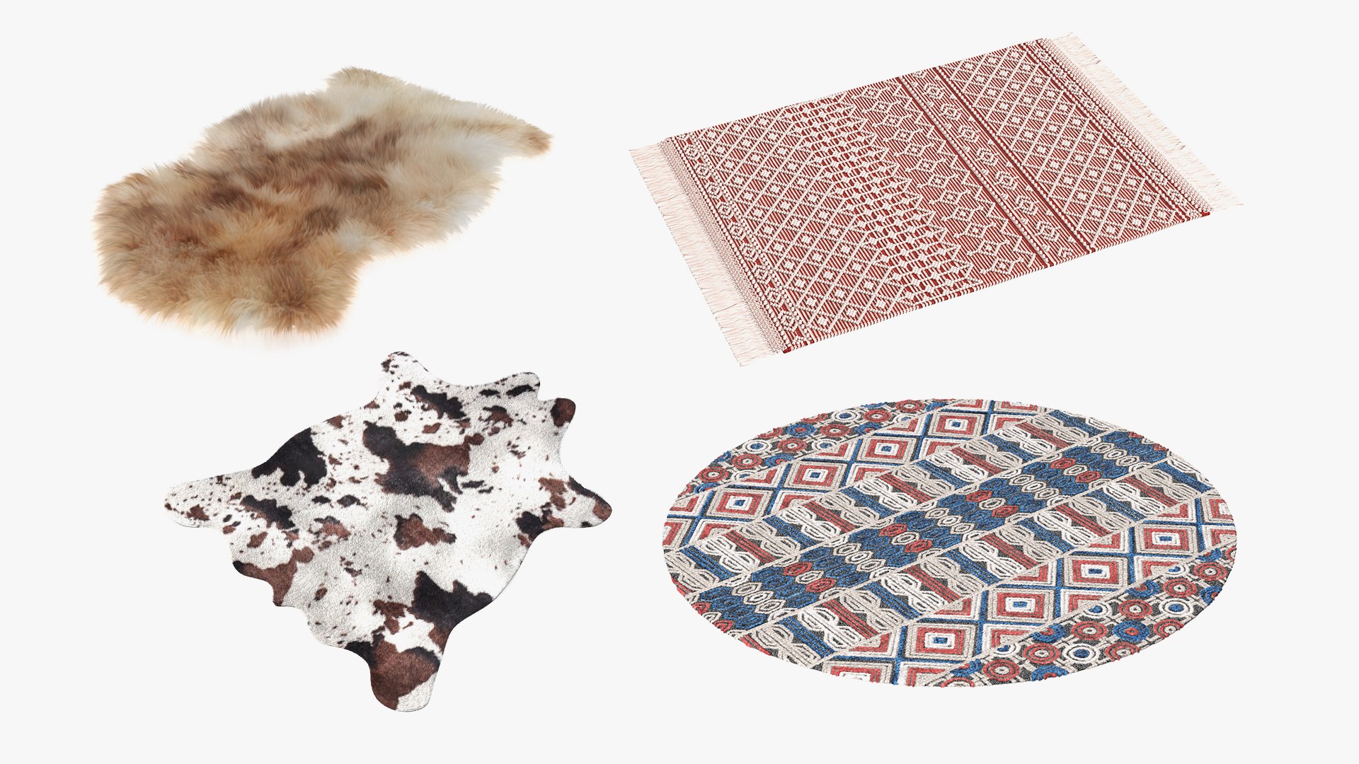 3D Rugs Collection 3 model https://p.turbosquid.com/ts-thumb/34/2trWSe/Uc/rugscollection3vray3dmodel001/jpg/1650369606/1920x1080/fit_q87/1524b10bea7d26471c6f77f4159bfaf32b762ae5/rugscollection3vray3dmodel001.jpg