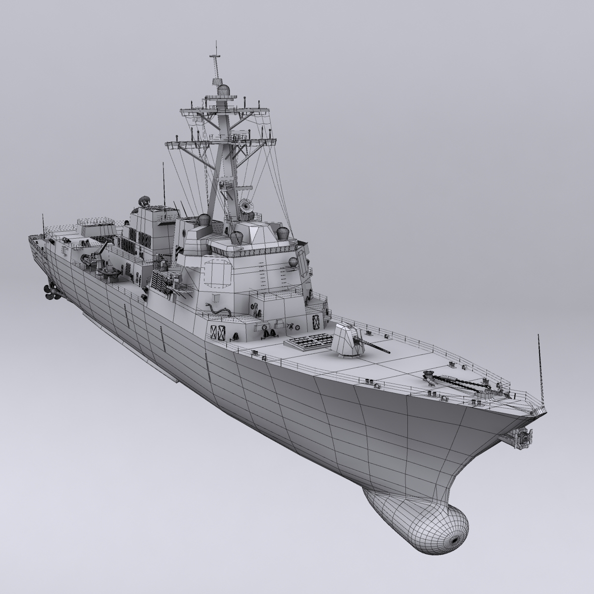 arleigh burke class destroyers 3d model