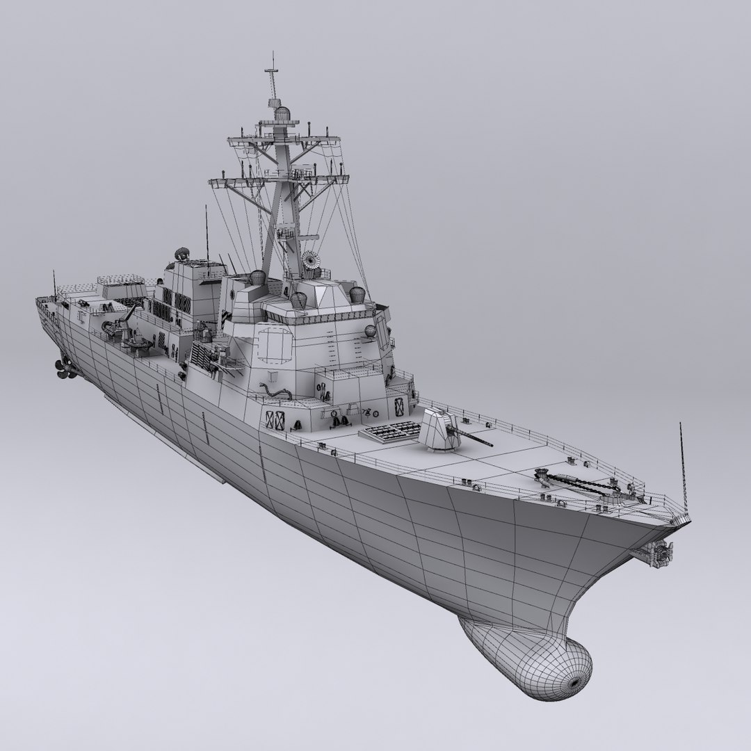 arleigh burke class destroyers 3d model