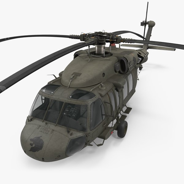 シコルスキーUH-60ブラックホーク米軍用ヘリコプター3Dモデル 