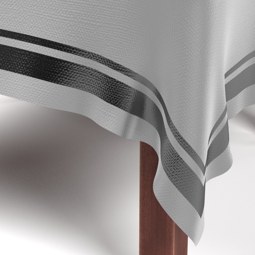 3d model table tablecloth square