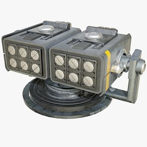 3D heavy missile launcher sci-fi model