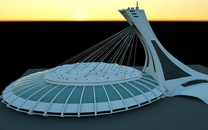 stadium olympique montr&eacute;al 3D model