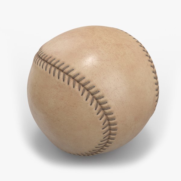 Stitched Baseball Ball 1870-1900s 3D