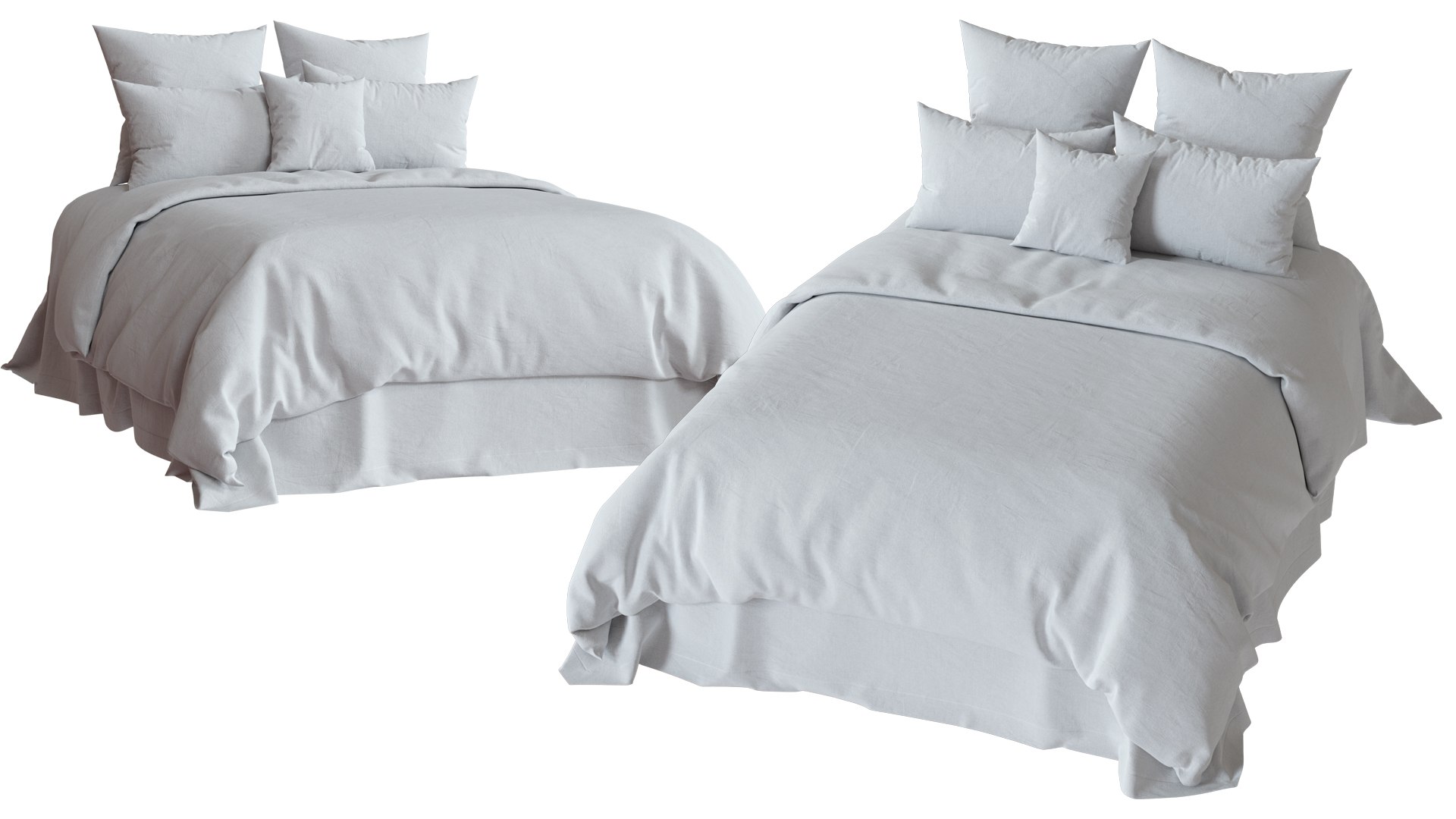 White Linens 3D Model - TurboSquid 1846398